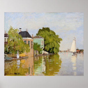 Häuser am Achterzaan (1871) von Claude Monet Poster