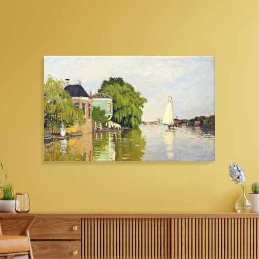 Häuser am Achterzaan - Claude Monet Leinwanddruck (Insitu (Wohnzimmer))