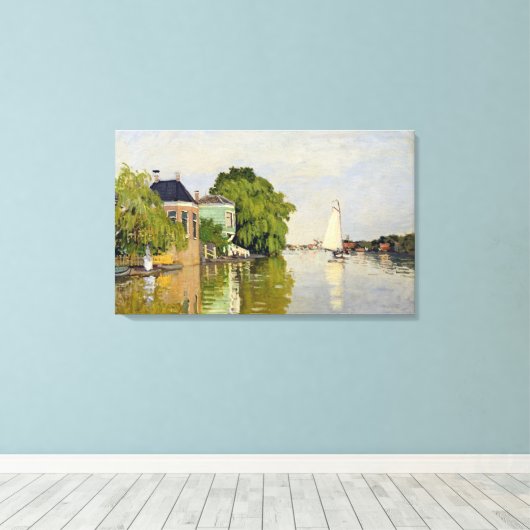 Häuser am Achterzaan - Claude Monet Leinwanddruck (Insitu (Holzboden))