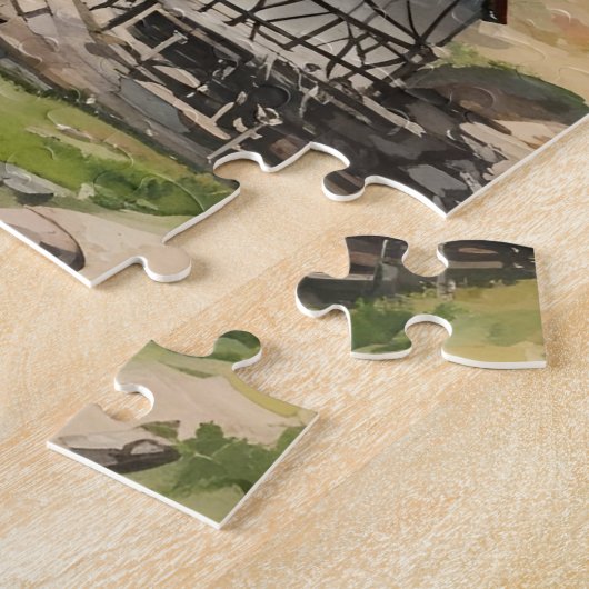 Häuser am Fluss Puzzle (Seite)