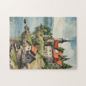 Häuser am Fluss Puzzle (Horizontal)