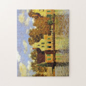 Häuser am Fluss Zaan in Zaandam Monet Fine Art Puzzle (Vertikal)