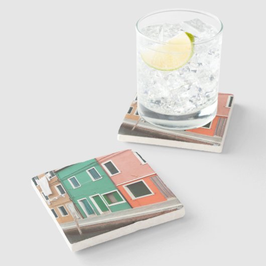 Häuser am Meer Steinuntersetzer (Seitenansicht)