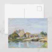 Häuser am Rand Alfred Sisley Postkarte (Vorne/Hinten)