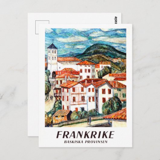 Häuser an der Côte-Basque, Frankreich Postkarte (Vorne/Hinten)
