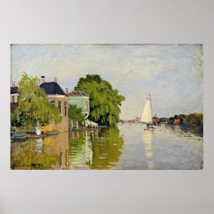 Häuser auf dem Achterzaan - Claude Monet Poster