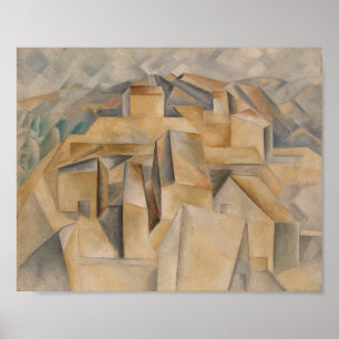 Häuser auf dem Hügel, Horta von Picasso (1909) Poster