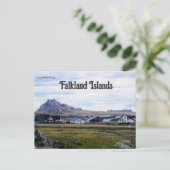 Häuser auf den Stanley-Falkland-Inseln Postkarte (Stehend Vorderseite)