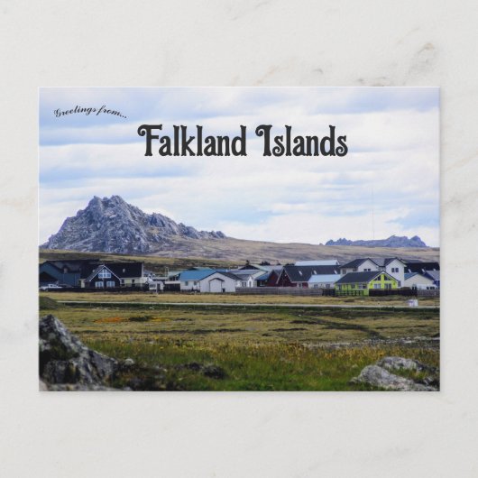 Häuser auf den Stanley-Falkland-Inseln Postkarte (Vorderseite)