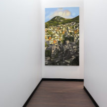 Häuser auf der Hillside - Abstrakte Kunstfertigkei