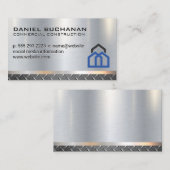 Häuser | Baumaterial aus Metall Visitenkarte (Vorne/Hinten)