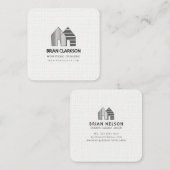 Häuser Baureinigung Real Anwesen Quadratische Visitenkarte (Vorne/Hinten)