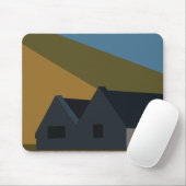 Häuser Berge Naturlandschaft Mousepad (Mit Mouse)