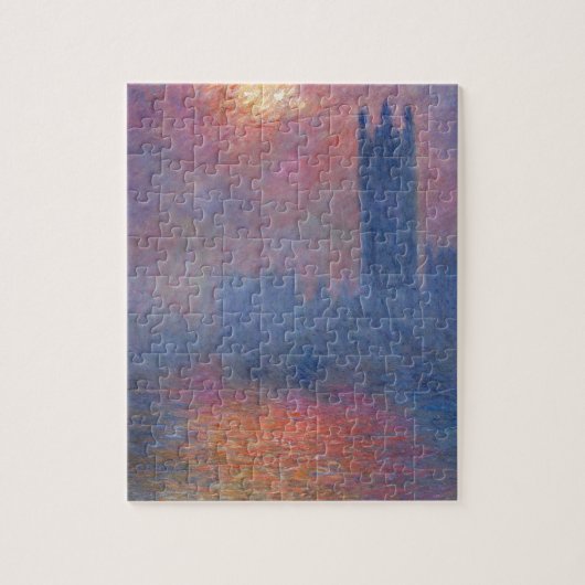 Häuser des Parlaments, London, Sun, der durch Puzzle (Vertikal)