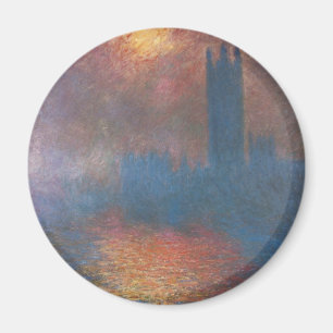 Häuser des Parlaments, London von Claude Monet Magnet