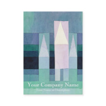 Häuser durch Paul Klee-Visitenkarte