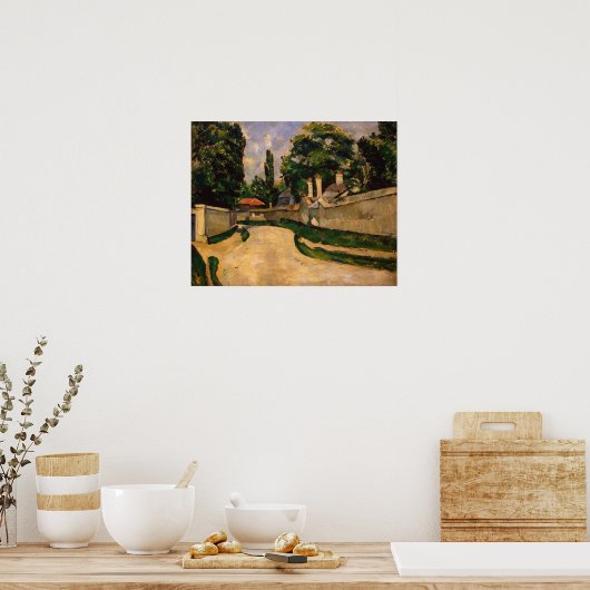 Häuser entlang einer Straße, c.1881 Poster (Küche)