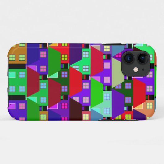 HÄUSER FARBHAFTE ZUHAUSE COMMUNITY Case-Mate iPhone HÜLLE (Rückseite (Horizontal))