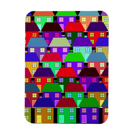 HÄUSER FARBHAFTE ZUHAUSE COMMUNITY MAGNET (Vertikal)