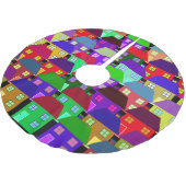 HÄUSER FARBHAFTE ZUHAUSE COMMUNITY POLYESTER WEIHNACHTSBAUMDECKE (Schrägansicht)