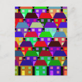 HÄUSER FARBHAFTE ZUHAUSE COMMUNITY POSTKARTE (Vorderseite)