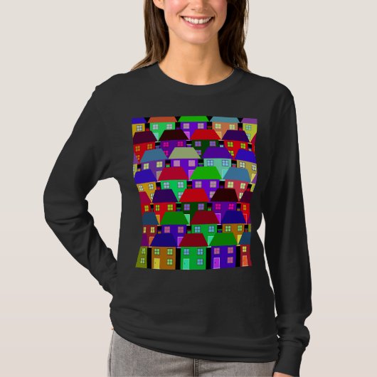 HÄUSER FARBHAFTE ZUHAUSE COMMUNITY T-Shirt (Vorderseite)