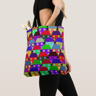 HÄUSER FARBHAFTE ZUHAUSE COMMUNITY TASCHE