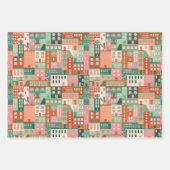 Häuser Geschenkpapier Set (Vorderseite)