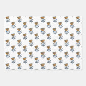 Häuser, Herz und Blume Geschenkpapier Set (Vorderseite 2)