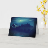 Häuser im Mondschein von Andreas: Leere Karte (Gelbe Blume)