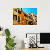 Häuser im Stil Venezianischer Architektur in Vened Poster (Heimbüro)
