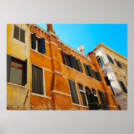 Häuser im Stil Venezianischer Architektur in Vened Poster