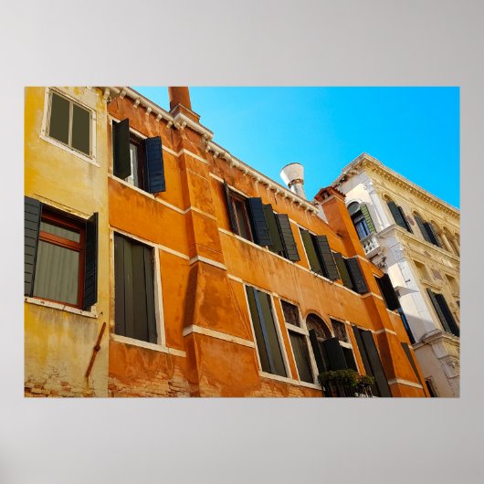 Häuser im Stil Venezianischer Architektur in Vened Poster (Vorne)