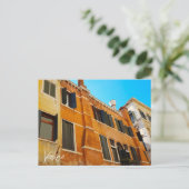Häuser im Stil Venezianischer Architektur in Vened Postkarte (Stehend Vorderseite)