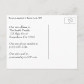 Häuser in Argenteuil by Monet, Adresänderung Ankündigungspostkarte (Rückseite)