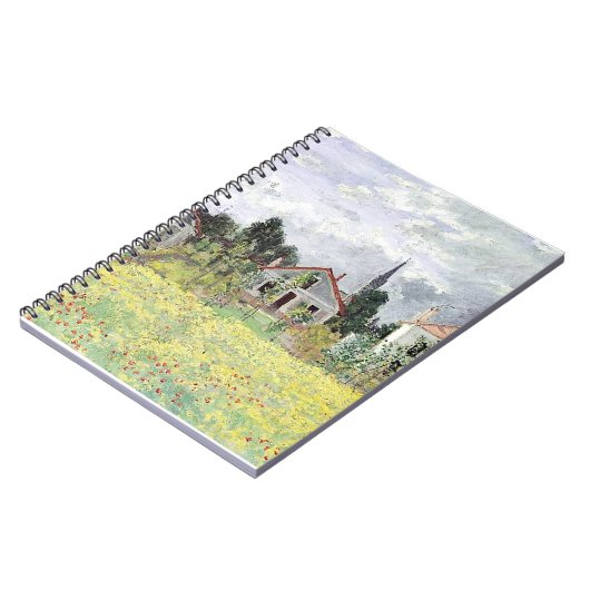 Häuser in Argenteuil Claude Monet Notizblock (Linke Seite)