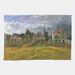 Häuser in Argenteuil von Claude Monet Geschirrtuch