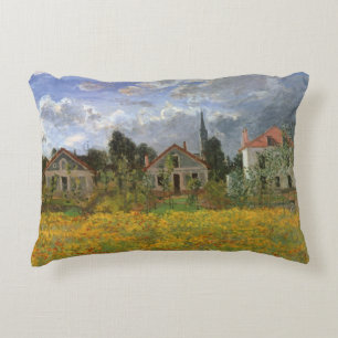 Häuser in Argenteuil von Claude Monet, Vintage Art Zierkissen