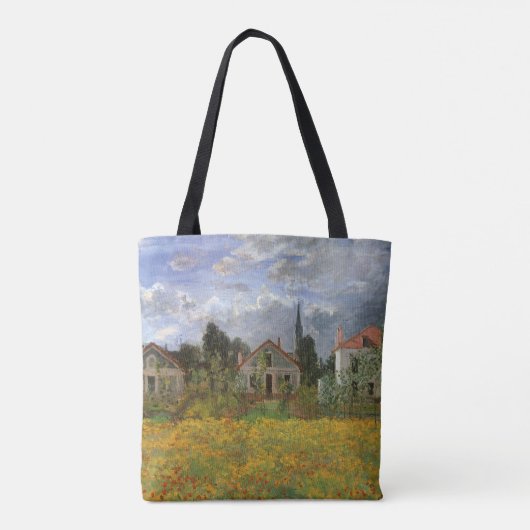Häuser in Argenteuil von Claude Monet, Vintage Kun Tasche (Rückseite)