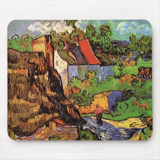 Häuser in Auvers durch Vincent van Gogh Mousepad (Vorne)