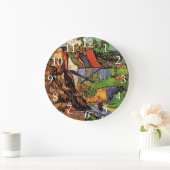 Häuser in Auvers, Kunstwerke von Vincent van Gogh. Große Wanduhr (Zuhause)