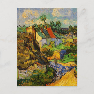 Häuser in Auvers Postkarte