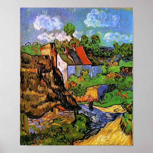 Häuser in Auvers Van Gogh Fine Art Poster (Vorne)