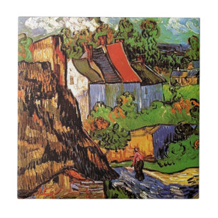 Häuser in Auvers, Vincent van Gogh. Dorf Fliese