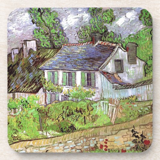 Häuser in Auvers, Vincent van Gogh. Getränkeuntersetzer (Vorderseite)