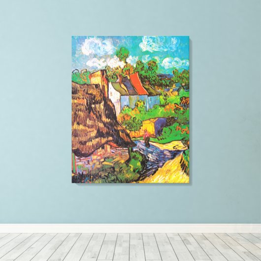 Häuser in Auvers, Vincent Van Gogh Leinwanddruck (Insitu (Holzboden))