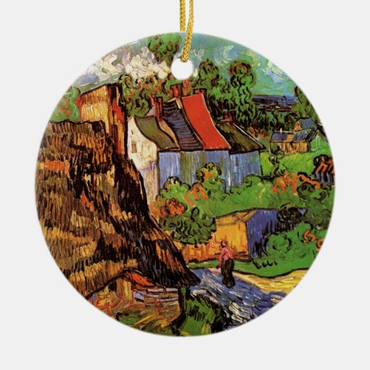Häuser in Auvers von Vincent van Gogh Keramik Ornament (Vorne)
