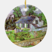 Häuser in Auvers von Vincent van Gogh Keramik Ornament (Hinten)