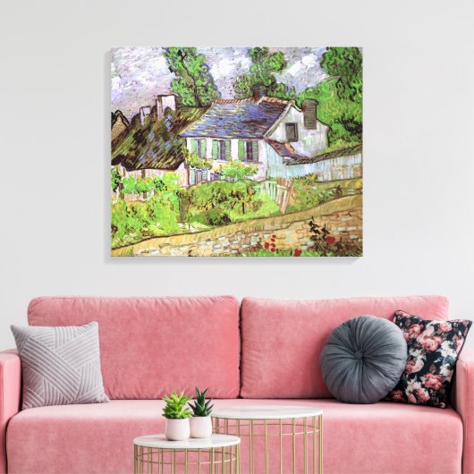 Häuser in Auvers von Vincent van Gogh Leinwanddruck (Insitu (Wohnzimmer))