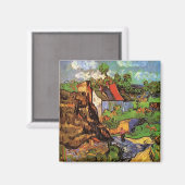 Häuser in Auvers von Vincent van Gogh Magnet (Vorderseite/Rückseite)